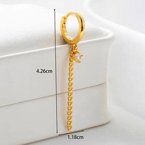 1 Piece Simple Series Classic Plant Copper No Plating Material Zircon Women Stud Earrings h5